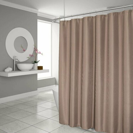 GFANCY FIXTURES 72 x 70 x 1 in. Luxurious Mocha Waffle Weave Shower Curtain GF3657765